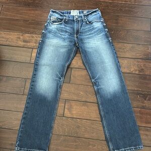 Ariat Blue Straight-Leg Jeans with Vintage Wash